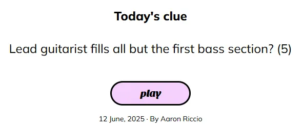 Minute Cryptic June 12