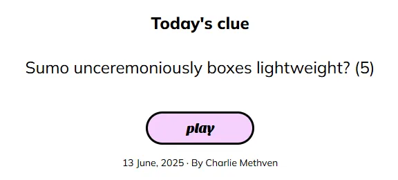 Minute Cryptic June 13