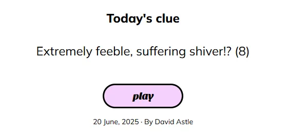 Minute Cryptic June 20