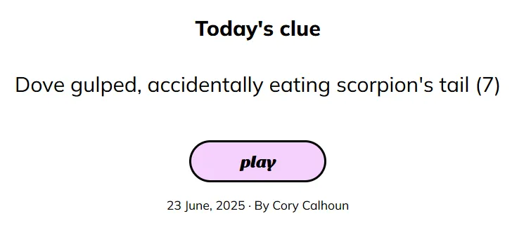 Minute Cryptic June 23