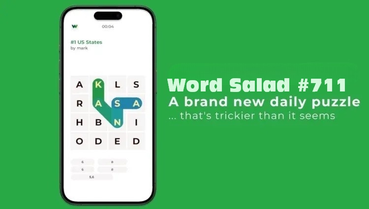 Word Salad 711 Board Grid