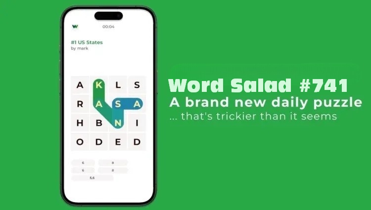 Word Salad 741 Board Grid