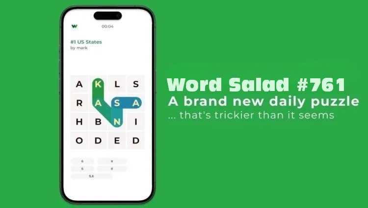 Word Salad 761 Board Grid